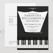 Piano Elegant Piano Recital & Program 招待状 (正面/裏面)