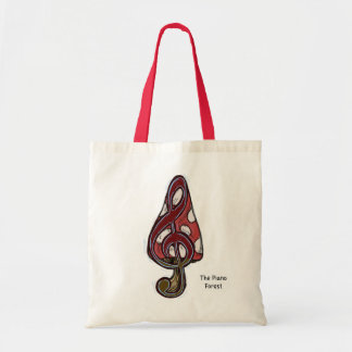 Piano Forest red mushroom tote bag トートバッグ