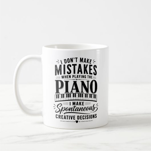 Piano Gift for Pianist and Music Teacher コーヒーマグカップ (左)