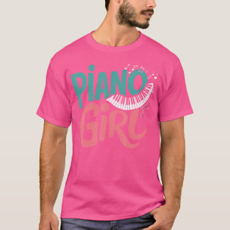 Piano Girl Pianist Music 	 Small Black Tシャツ