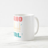 Piano Girl Piano Player Jazz Instrument Music Funn コーヒーマグカップ (正面右)