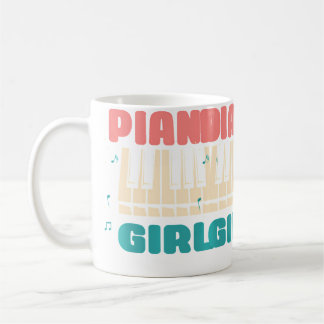 Piano Girl Piano Player Jazz Instrument Music Funn コーヒーマグカップ