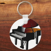 piano gloss black キーホルダー (正面)