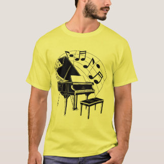 Piano in black tシャツ