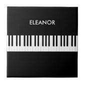 Piano Keyboard Black and White Keys Personalized タイル (正面)