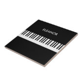 Piano Keyboard Black and White Keys Personalized タイル (側面)