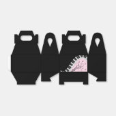 Piano Keyboard Black and White Music Design Pink フェイバーボックス (折り畳みなし)