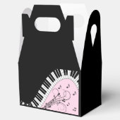 Piano Keyboard Black and White Music Design Pink フェイバーボックス (オープン)