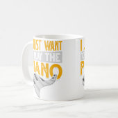 Piano Keyboard Classical Music Pianist Musician Fu コーヒーマグカップ (正面左)