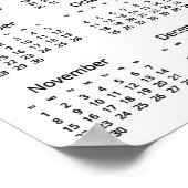 Piano Keyboard Design 2026 Wall Calendar Poster ポスター (角)