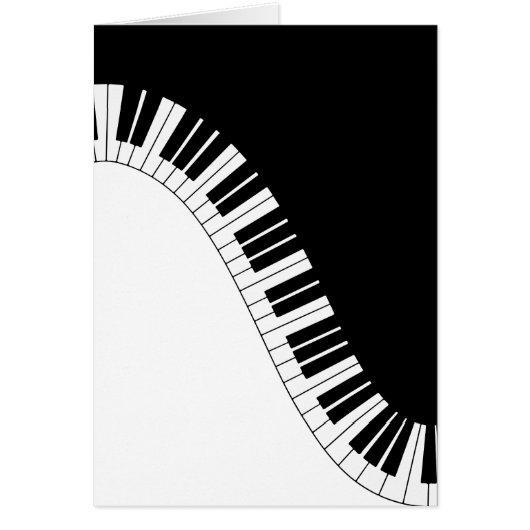 Piano Keyboard Greeting Card (blank inside) (正面)
