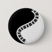 Piano Keyboard Musical Button 缶バッジ (正面)