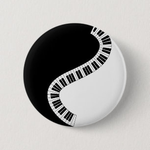 Piano Keyboard Musical Button 缶バッジ