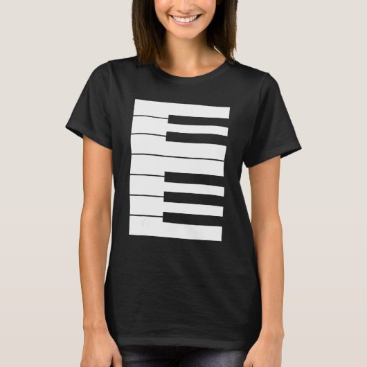 Piano keyboard octave perfect it outfit for pianis tシャツ (正面)