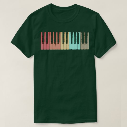 Piano Keyboard Pianist Player Musician Musical Mus Tシャツ (デザイン正面)
