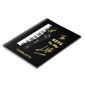 Piano Keyboard Players Fun Music Notes ノートブック (左側)