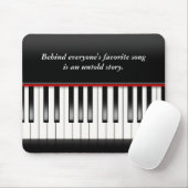 Piano Keyboard with Quote マウスパッド (マウス)