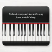 Piano Keyboard with Quote マウスパッド (正面)