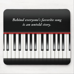 Piano Keyboard with Quote マウスパッド
