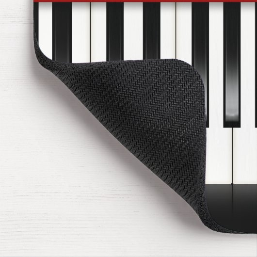 Piano Keyboard with quote マウスパッド (コーナー)