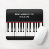 Piano Keyboard with quote マウスパッド (マウス)
