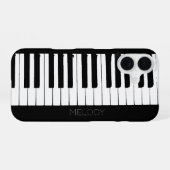 Piano Keys | 縦型 | カスタマイズ可能 iPhone 16ケース (裏面横)
