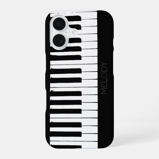Piano Keys | 縦型 | カスタマイズ可能 iPhone 16ケース (裏面)