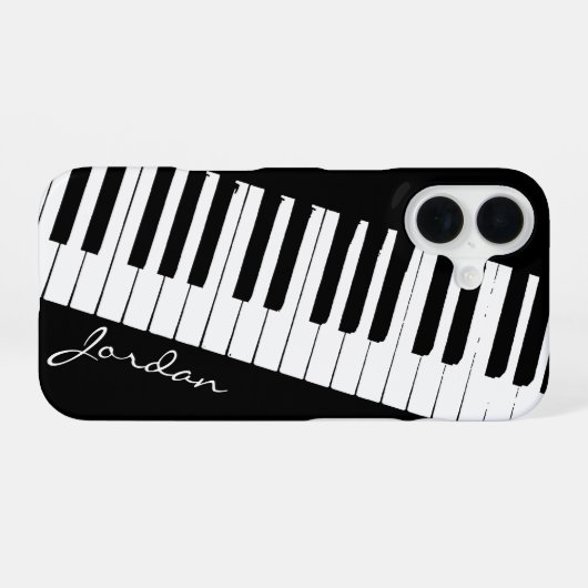 Piano Keys | Angled | Customizable iPhone 16ケース (裏面横)