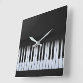 Piano Keys Modern スクエア壁時計 (傾斜)