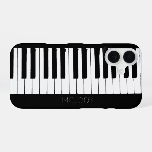Piano Keys | Vertical | Customizable iPhone 16ケース (裏面横)