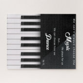 Piano Keys with Music and Dance Life Quote ジグソーパズル (横)