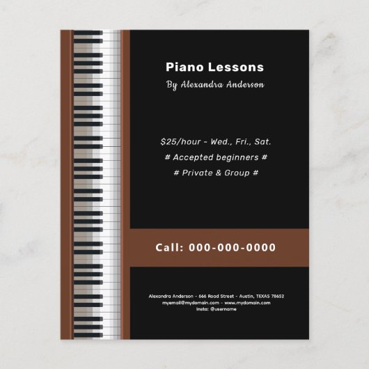 Piano Lessons チラシ (正面)