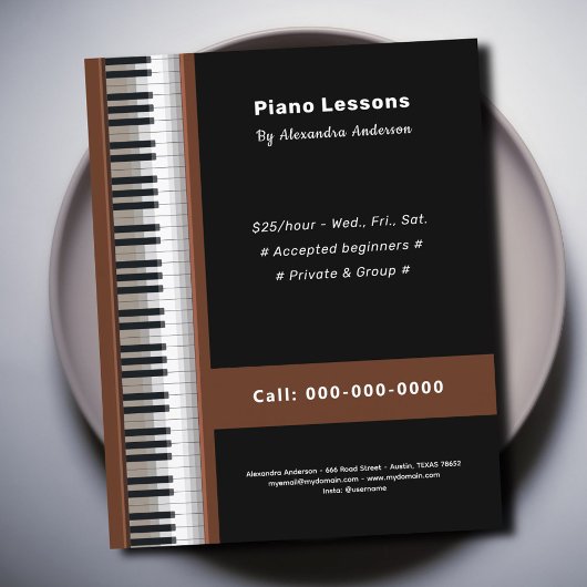 Piano Lessons チラシ