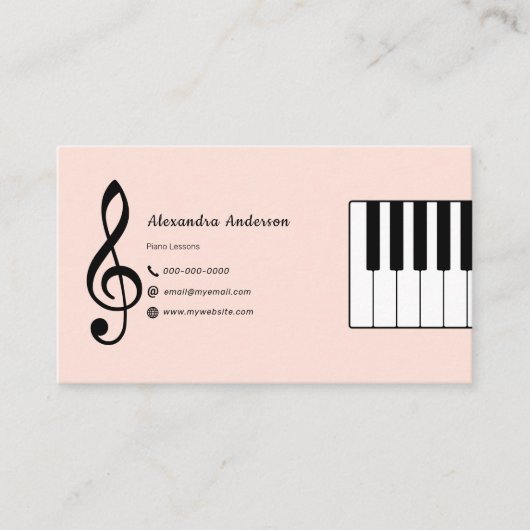 Piano Lessons 名刺 (正面)