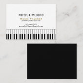 Piano Lessons Music Teacher black/white 名刺 (正面/裏面)