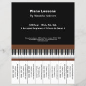 Piano Lessons Tear Off Strips Flyer チラシ (正面)