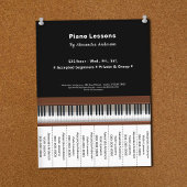 Piano Lessons Tear Off Strips Flyer チラシ