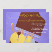Piano Music Duet Recital Event 招待状 (正面/裏面)