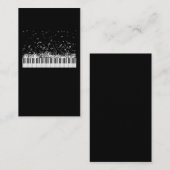 Piano Music Notes Instrument Musician Pianist 名刺 (正面/裏面)