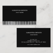 Piano Musician Business card with Music Note 名刺 (正面/裏面)