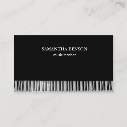 Piano Musician Business card with Music Note 名刺 (正面)
