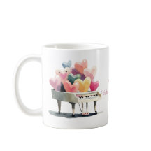 Piano of Love Hearts Valentine's Day