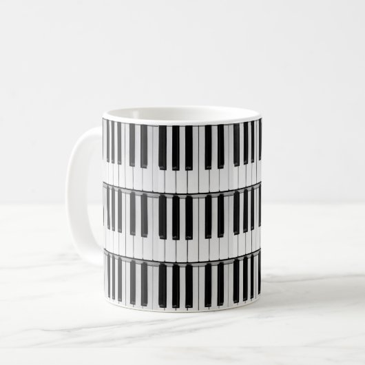 Piano pattern コーヒーマグカップ (正面左)