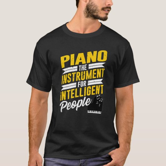 Piano Pianist Music Keyboard Musician Quote Gag Ou Tシャツ (正面)