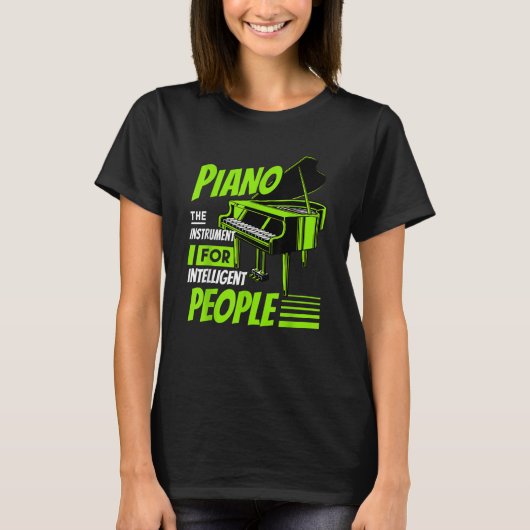 Piano Pianist Music Keyboard Musician Quote Gag Ou Tシャツ (正面)