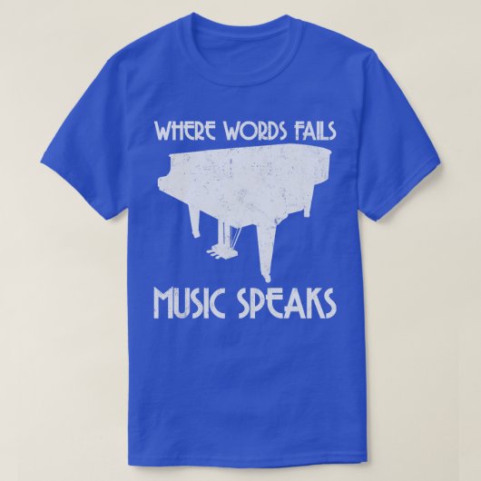 Piano Pianist Music Tシャツ (デザイン正面)