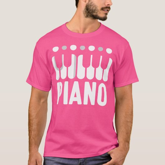 Piano Player Music Pianos Instrument Tシャツ (正面)