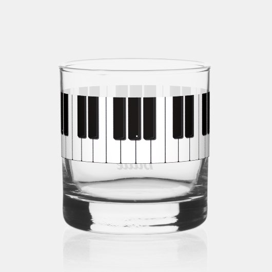 Piano Player Personalised ウイスキーグラス (裏面)