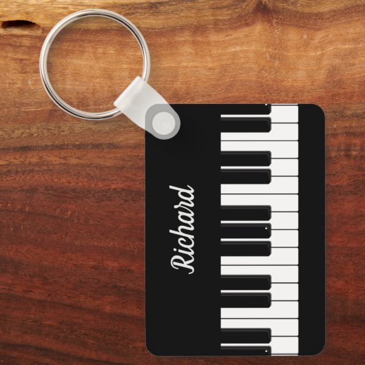 Piano Player Teacher Personalised Keyboard キーホルダー (正面)