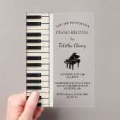 Piano Recital Acrylic Invitation  アクリル招待状 (インサイチュ (ポータブル))